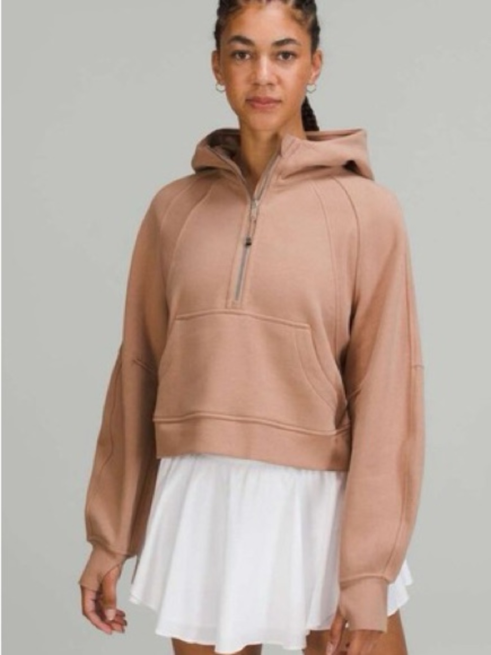 lululemon athletica Scuba oversize Half‑Zip Hoodie in pink clay